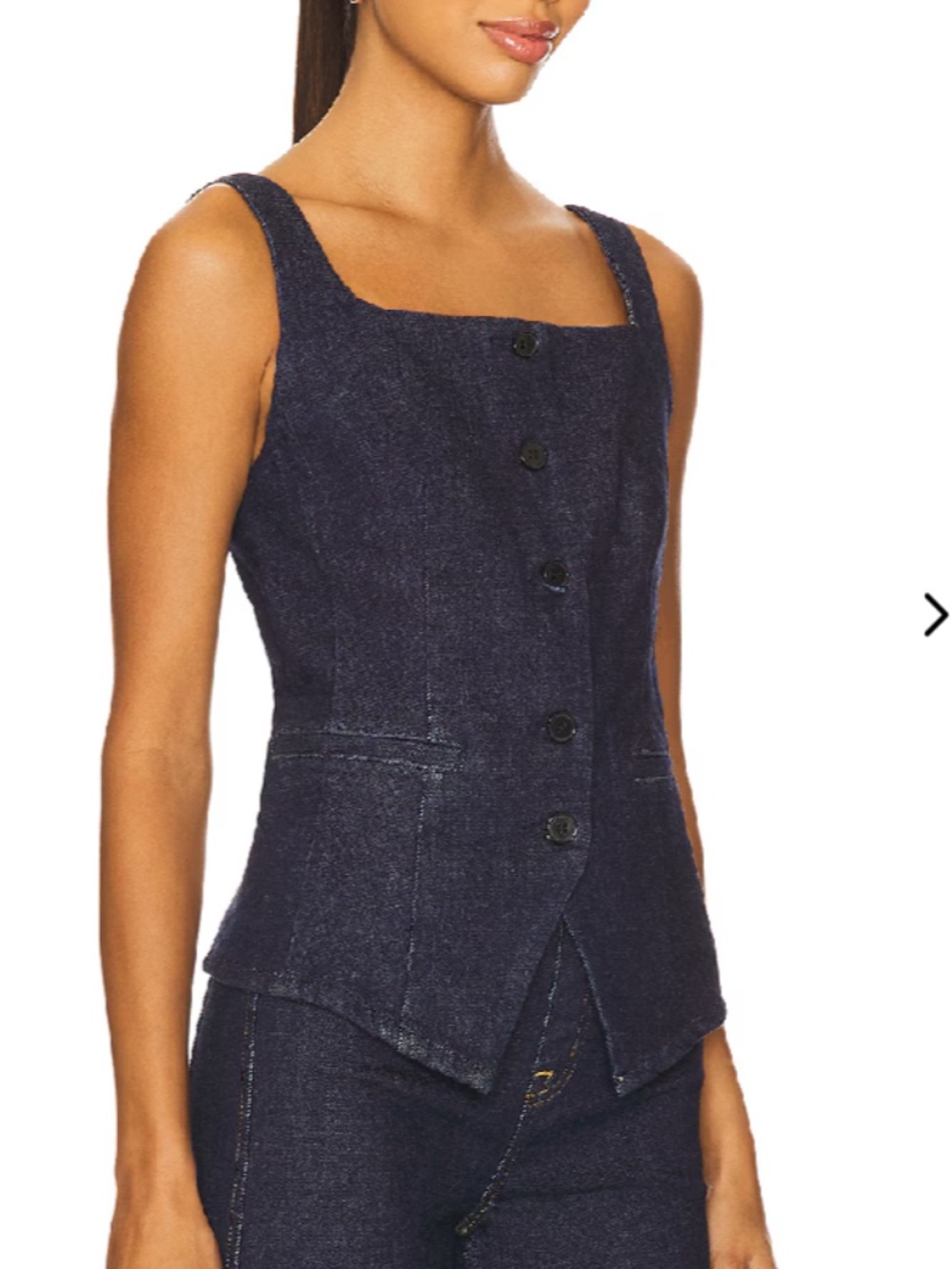 Spanx Medium M denim vest top nwt - Picture 2 of 6